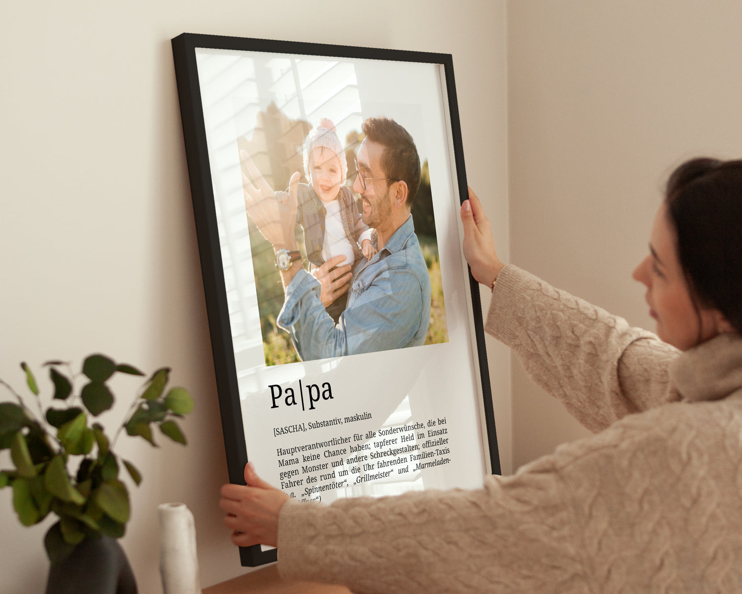 Individuelles Poster Schwester mit Definition, personalisiertes Geschenk für die Schwester