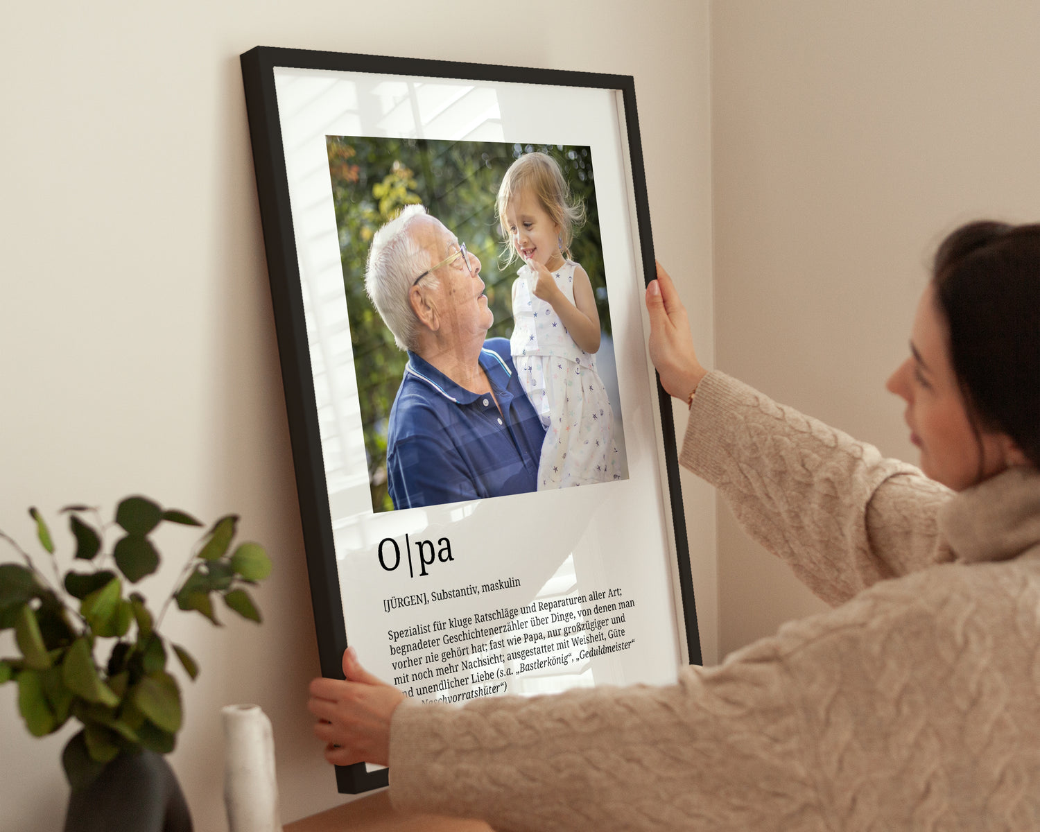 Individuelles Opa Poster mit Foto und Name, Geschenk zum Geburtstag oder Weihnachten