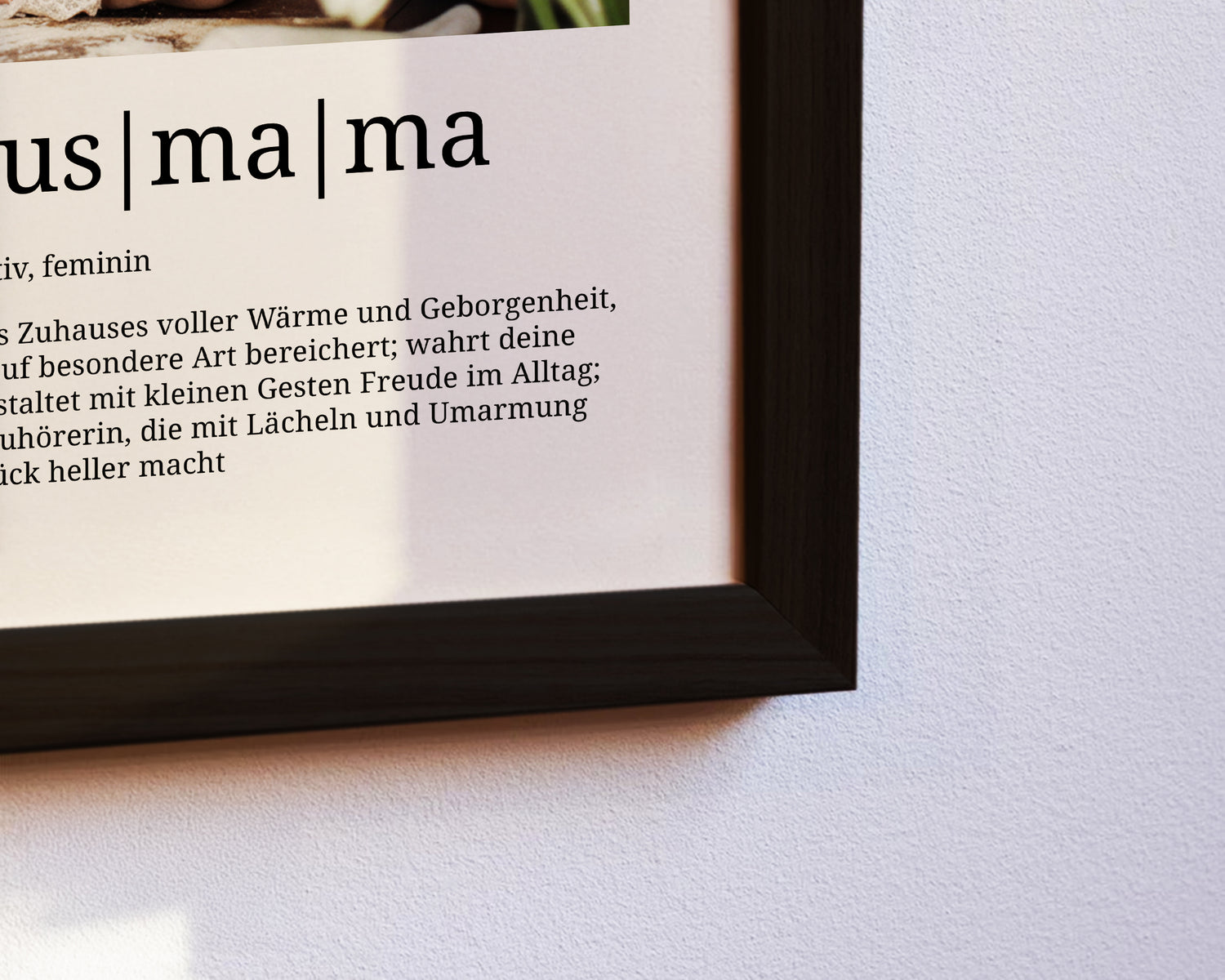 Detailaufnahme Bonusmama Definition Poster, Kunstdruck auf Galeriepapier