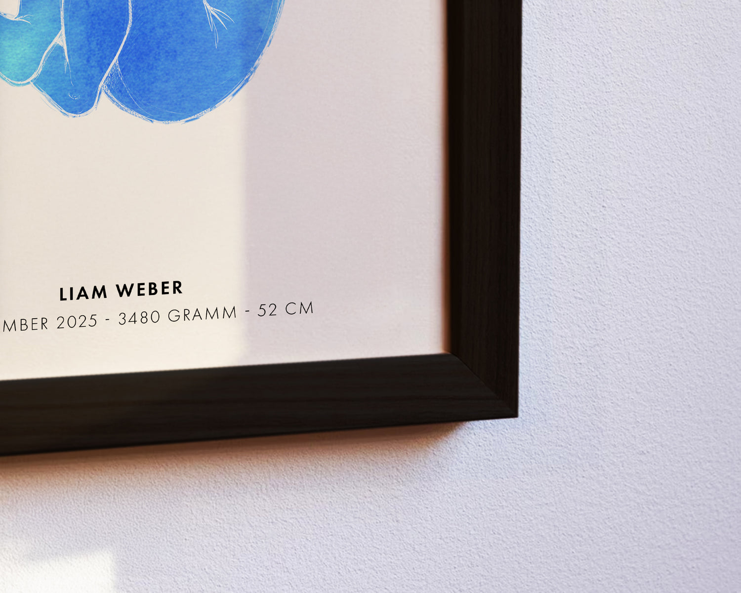 Poster Baby Watercolor Geburtsposter 2 Detailansicht