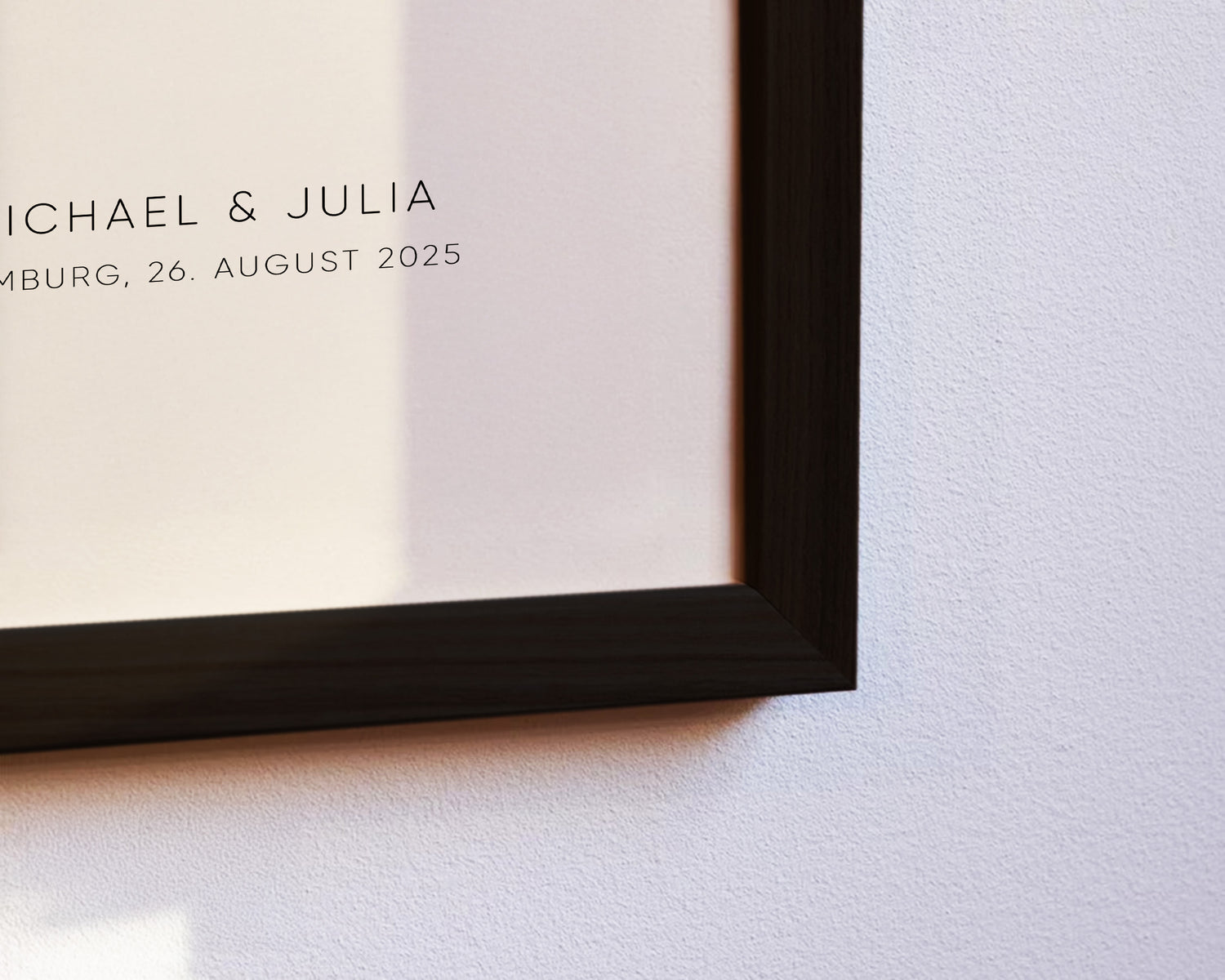 Poster Hochzeitsbild Mr & Mrs Detailansicht