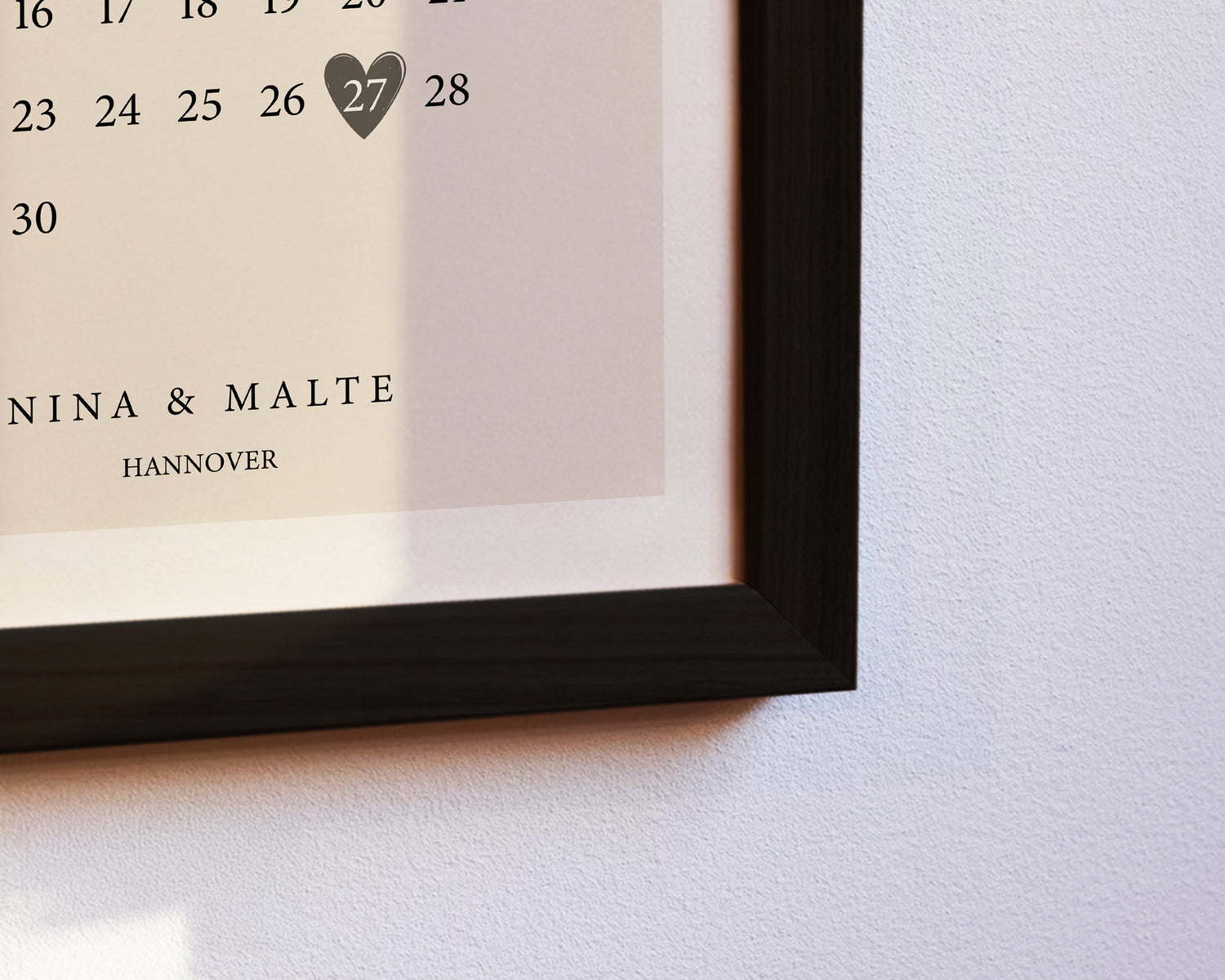 Poster Wedding Calendar Detailansicht