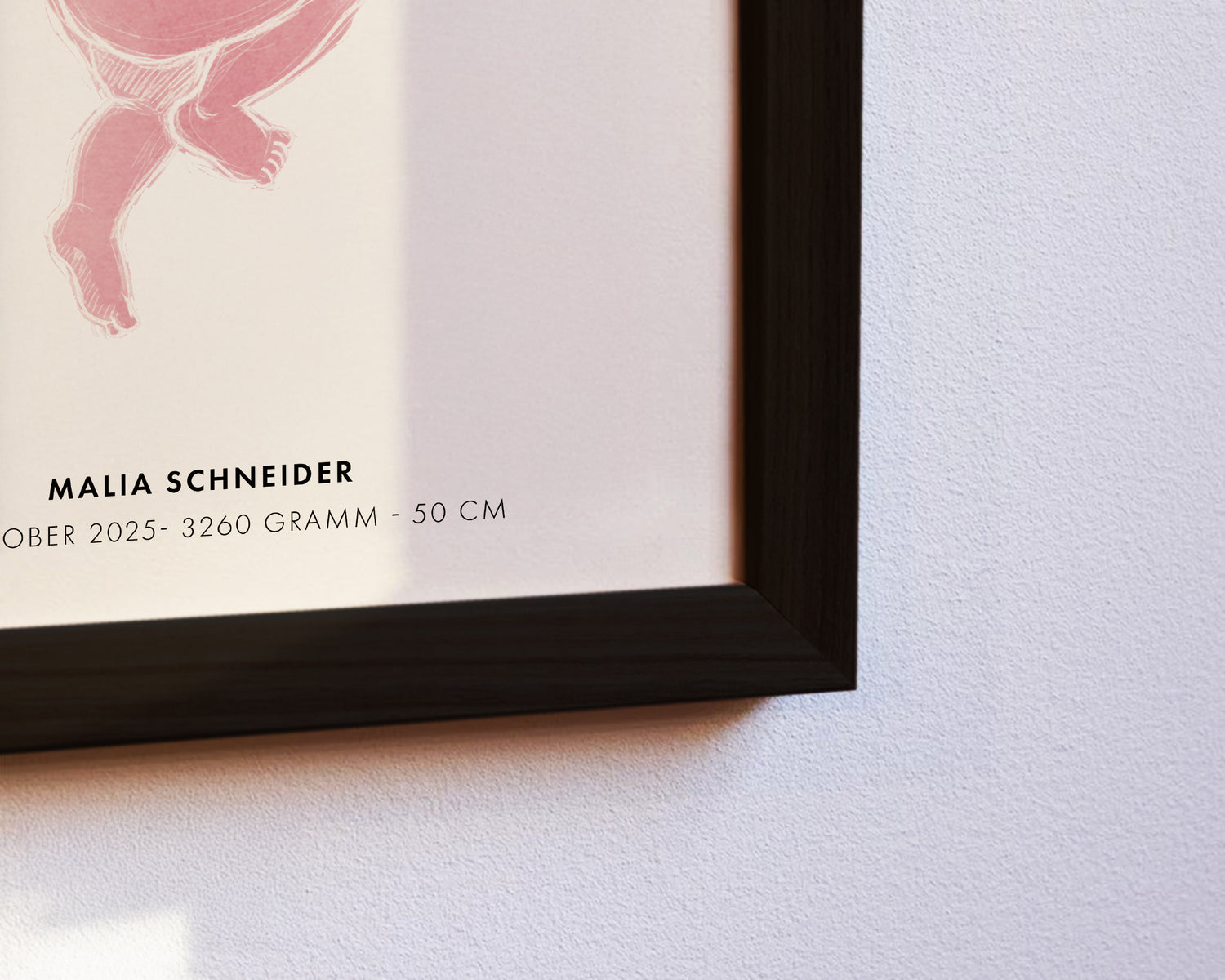 Poster Baby Watercolor Geburtsposter Detailansicht