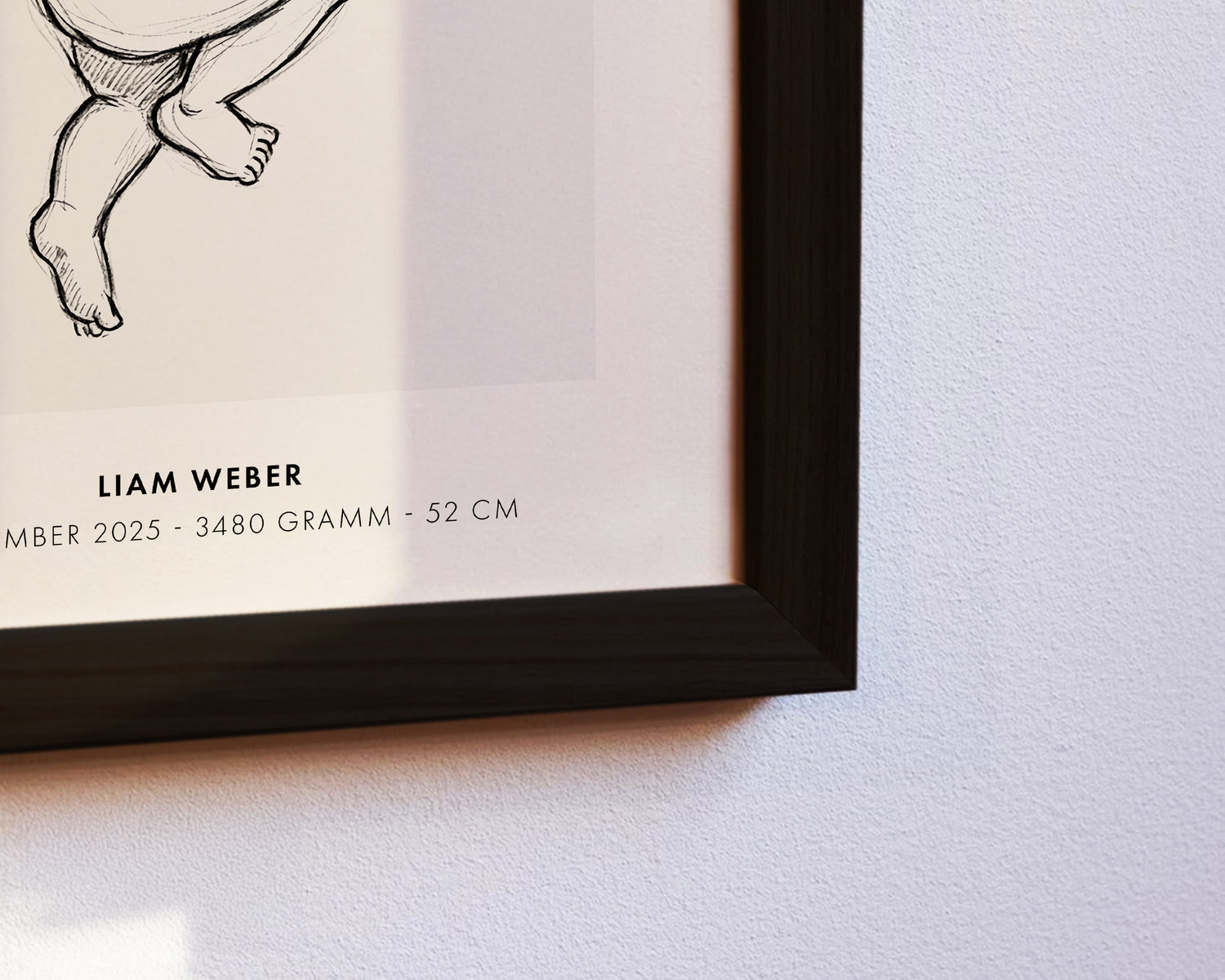 Poster Baby Sketch Geburtsposter Detailansicht