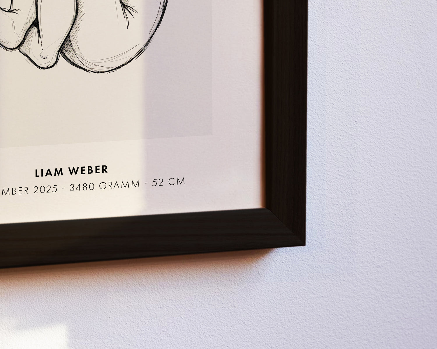 Poster Baby Sketch Geburtsposter 2 Detailansicht