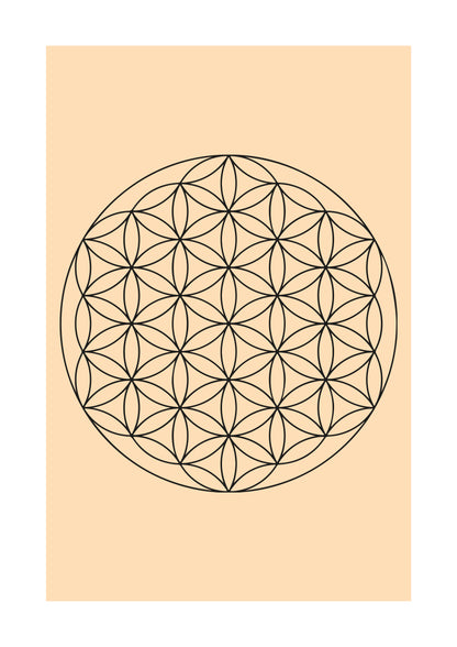 Lebensblume mit individuellem Hintergrund - Personalisiert