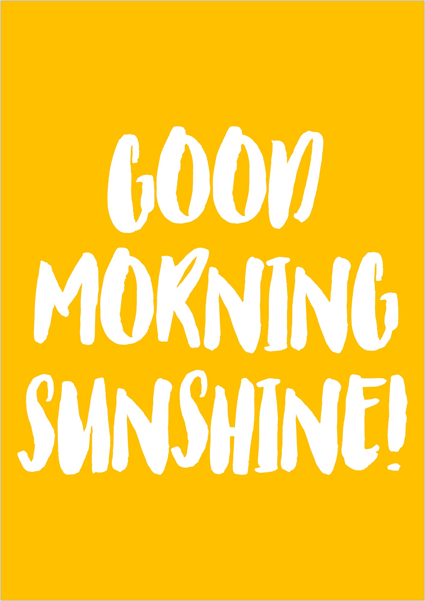 Kunstposter „Good Morning Sunshine“, ohne Rahmen, freigestellt auf weißem Hintergrund.