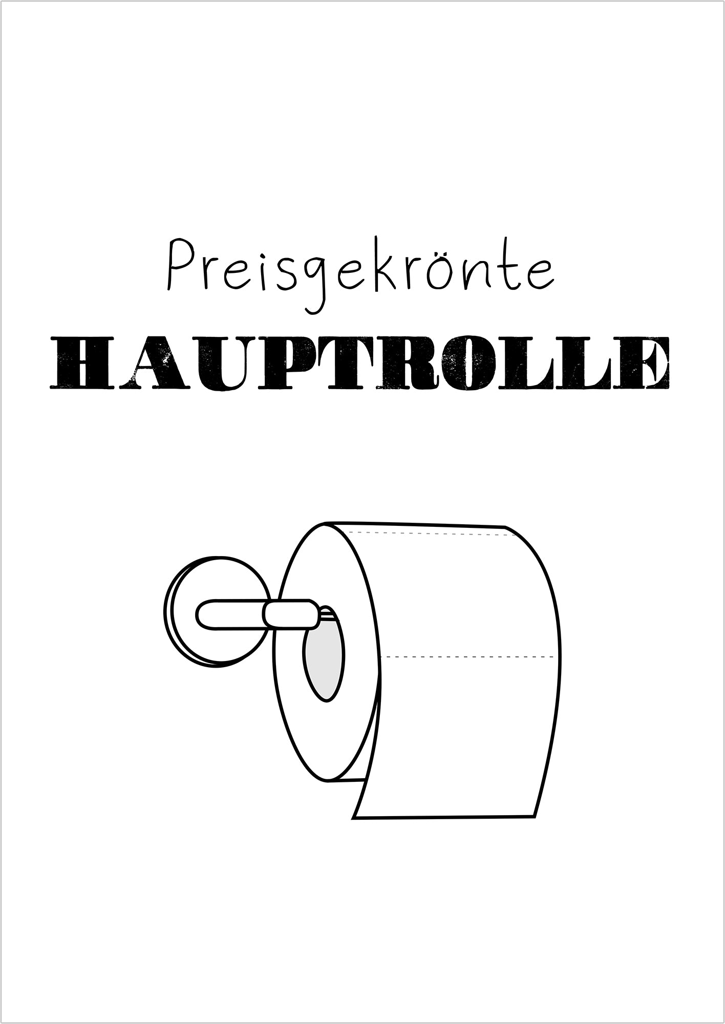 Kunstposter „Preisgekrönte Hauptrolle“, ohne Rahmen, freigestellt auf weißem Hintergrund.