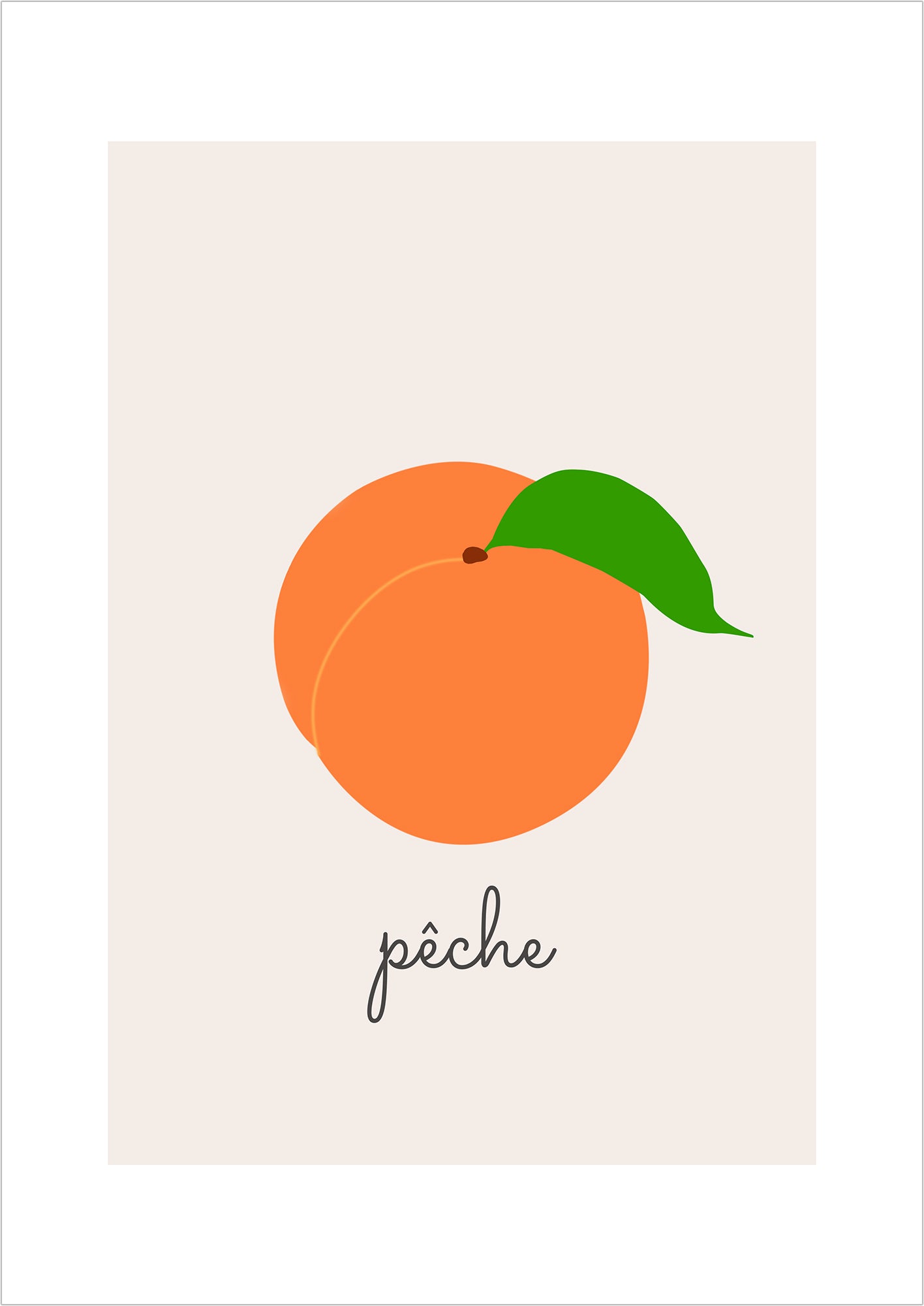 Kunstposter „Peach Illustration - Peche“.
