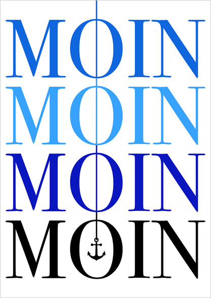 Kunstposter „MOIN MOIN“ ohne Rahmen.