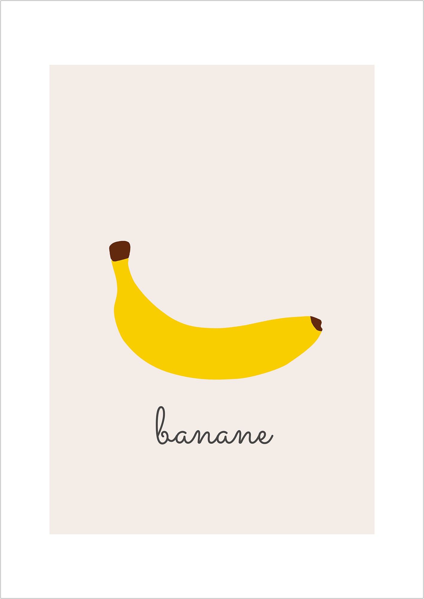 Kunstposter „Banana Illustration - Banane“.