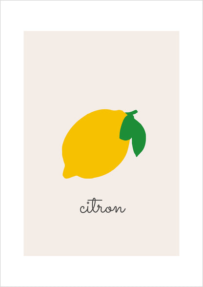 Kunstposter „Citron“ ohne Rahmen.