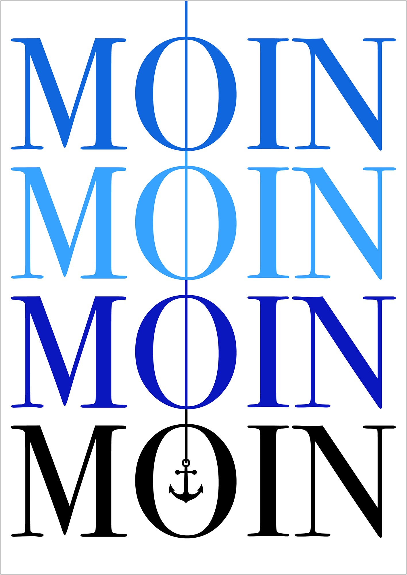 Kunstposter „MOIN MOIN“ ohne Rahmen.