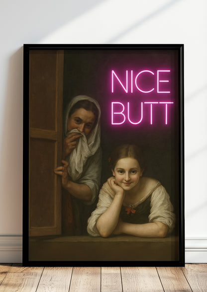 Nice Butt gerahmt im Badezimmer