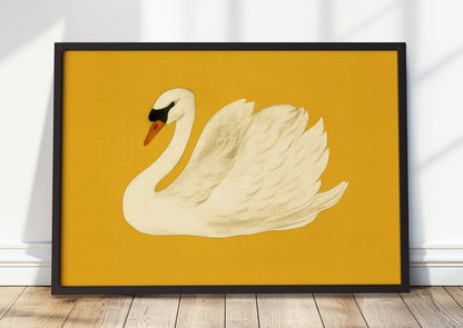 Schwan Poster gerahmt in modernem Raum