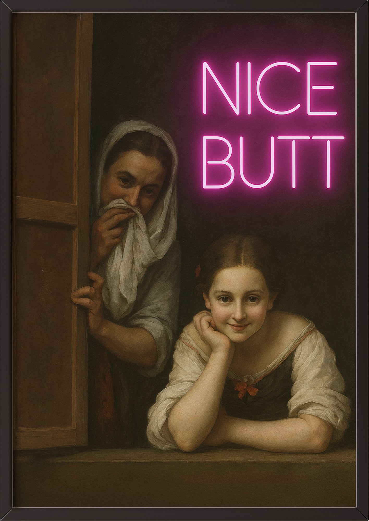 Nice Butt Poster im schwarzen Rahmen