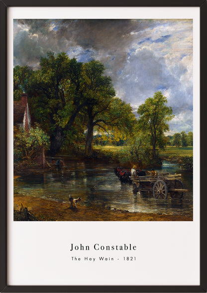 The Hay Wain von John Constable Kunstdruck im schwarzen Rahmen