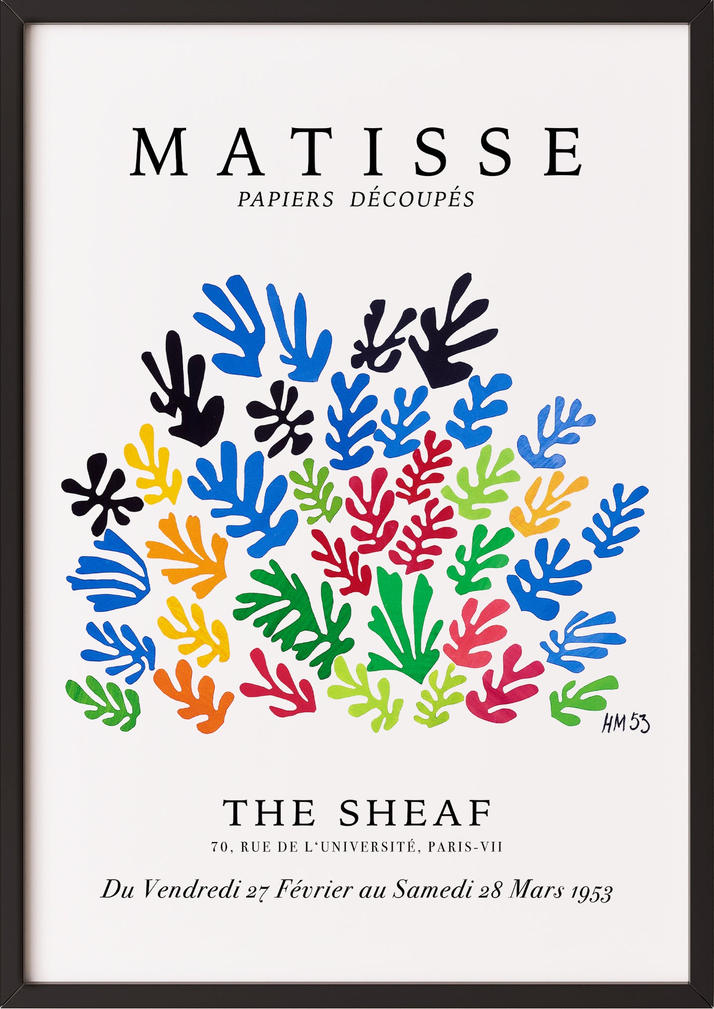 The Sheaf von Henri Matisse Kunstdruck im schwarzen Rahmen