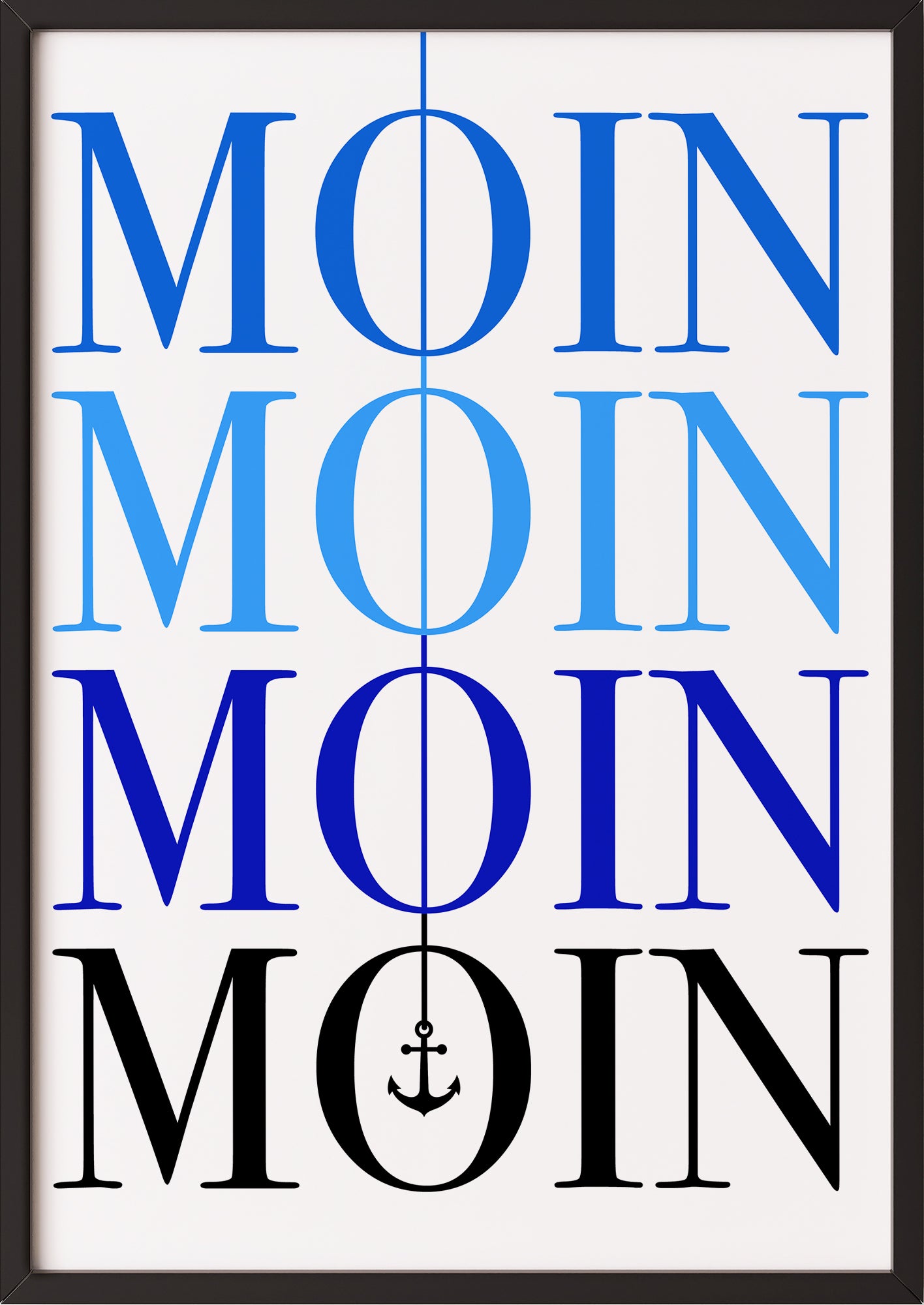 Poster „MOIN MOIN“ schwarz.