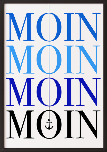 Poster „MOIN MOIN“ schwarz.