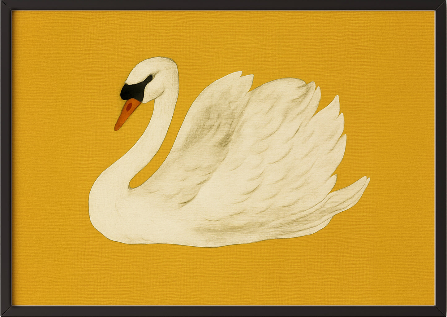 Schwan Poster im schwarzen Rahmen