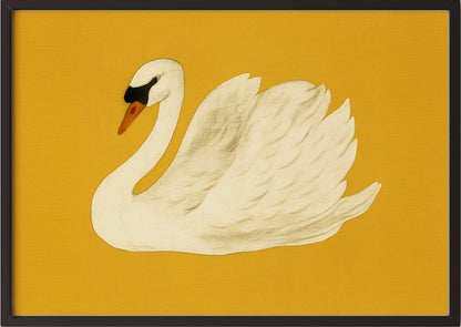 Schwan Poster im schwarzen Rahmen
