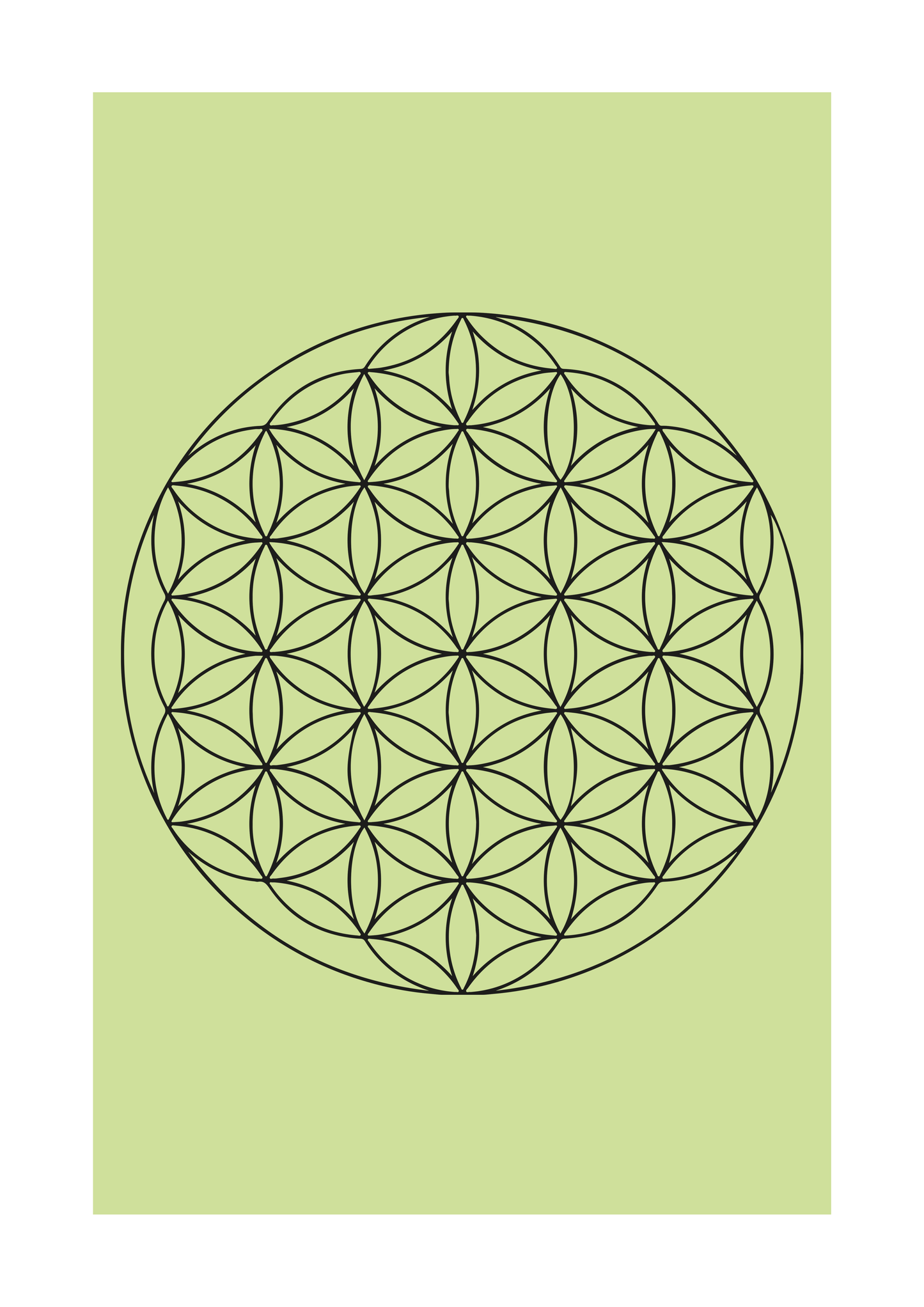 Lebensblume mit individuellem Hintergrund - Personalisiert