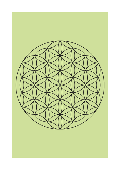 Lebensblume mit individuellem Hintergrund - Personalisiert