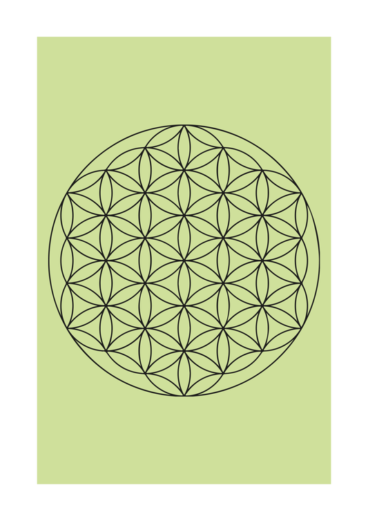 Lebensblume mit individuellem Hintergrund - Personalisiert