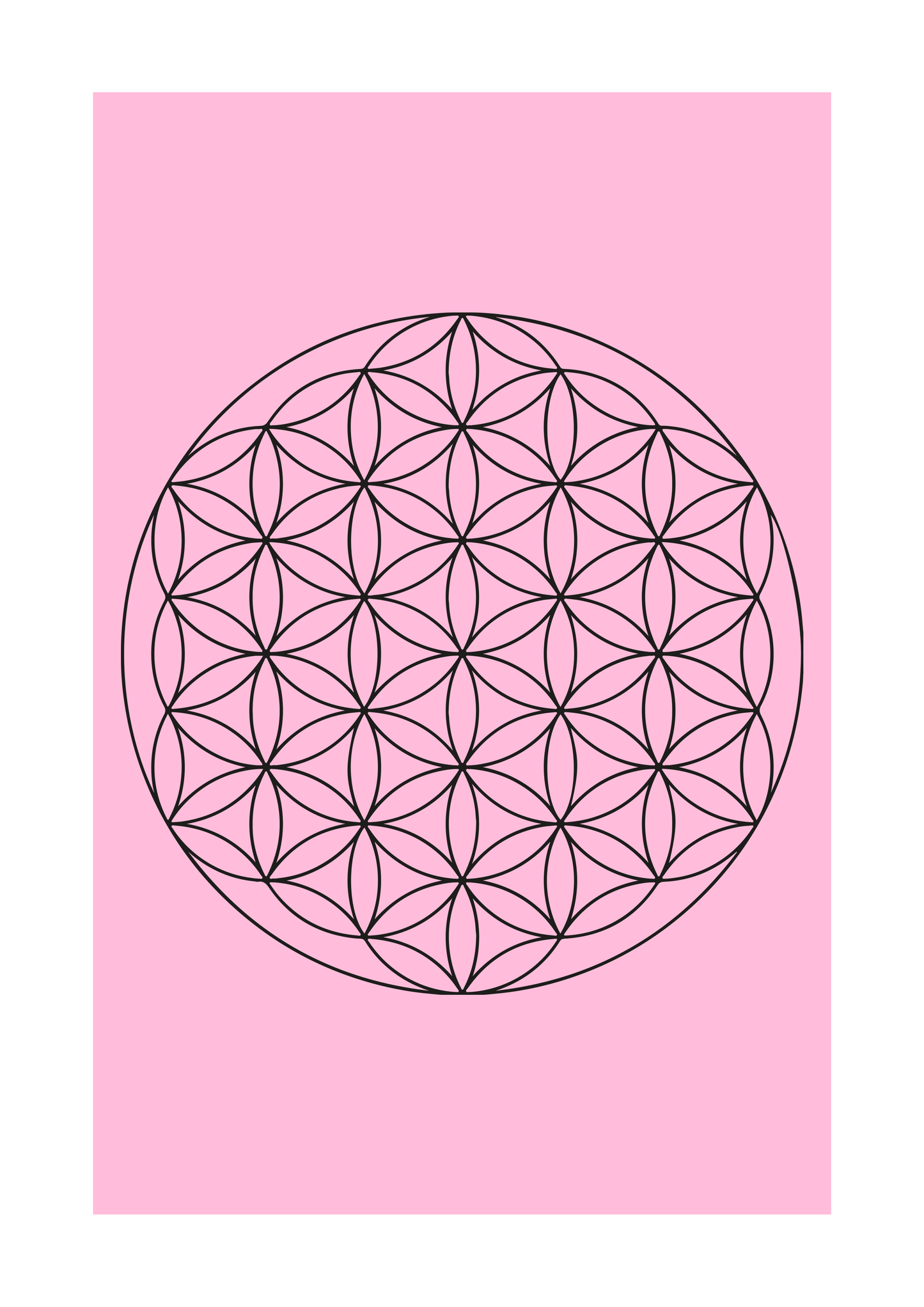 Lebensblume mit individuellem Hintergrund - Personalisiert