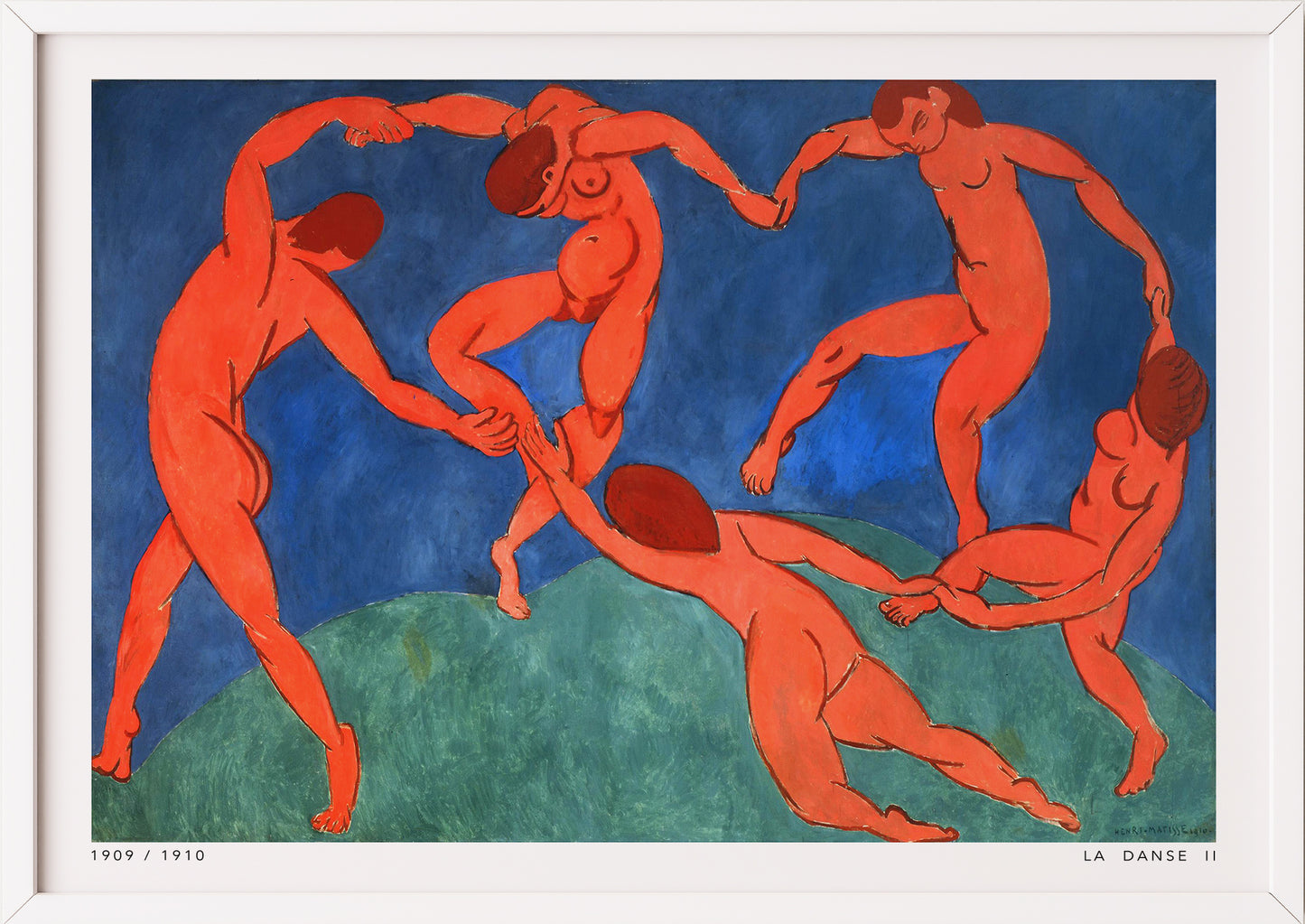 Dance II von Henri Matisse Kunstdruck im weißen Rahmen