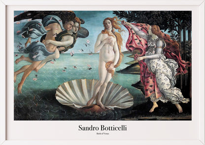 The Birth of Venus von Sandro Botticelli Kunstdruck im weißen Rahmen