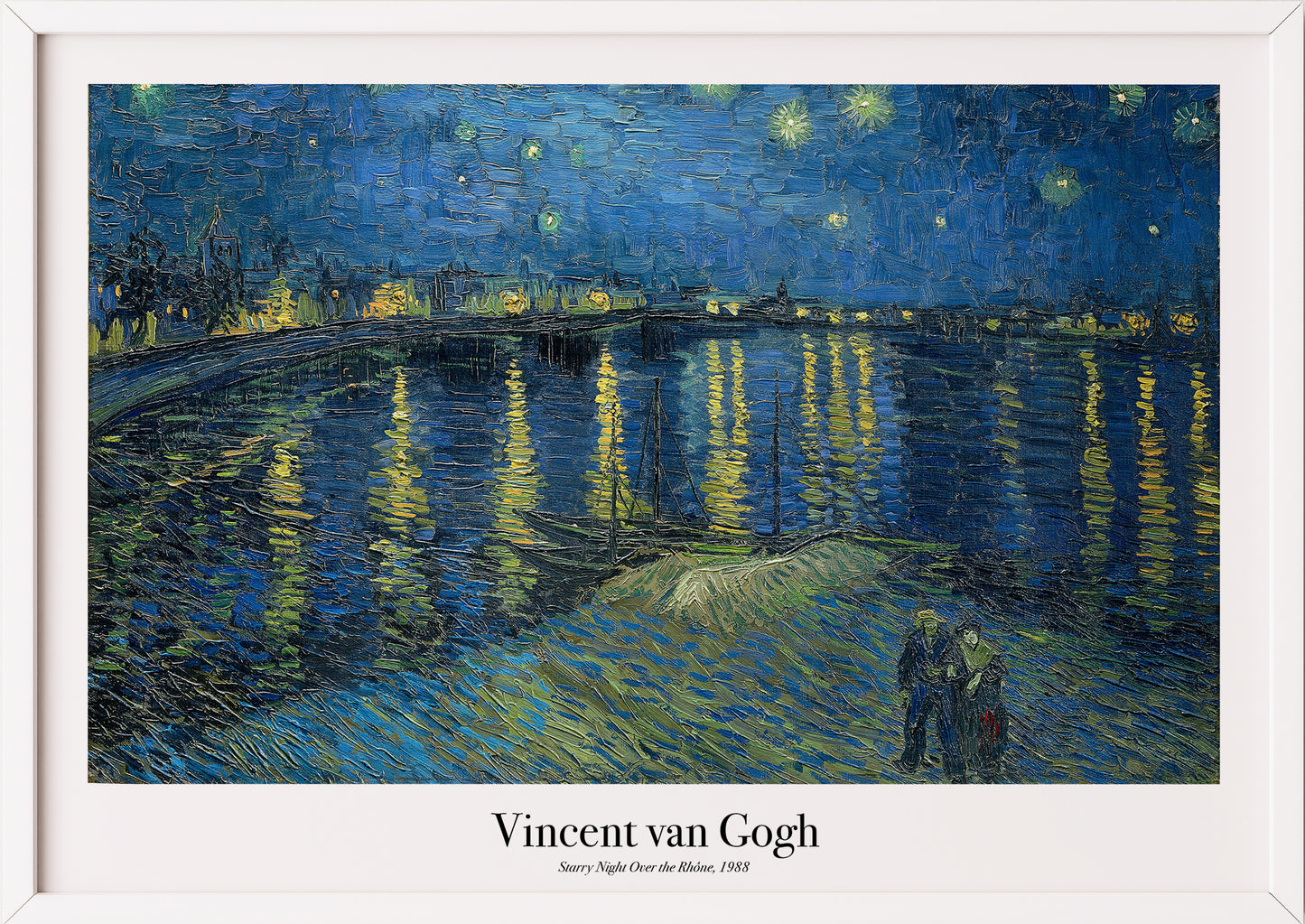 Detailansicht des Posters Vincent van Gogh – Starry Night Over the Rhône