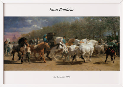 The Horse Fair von Rosa Bonheur Kunstdruck im weißen Rahmen