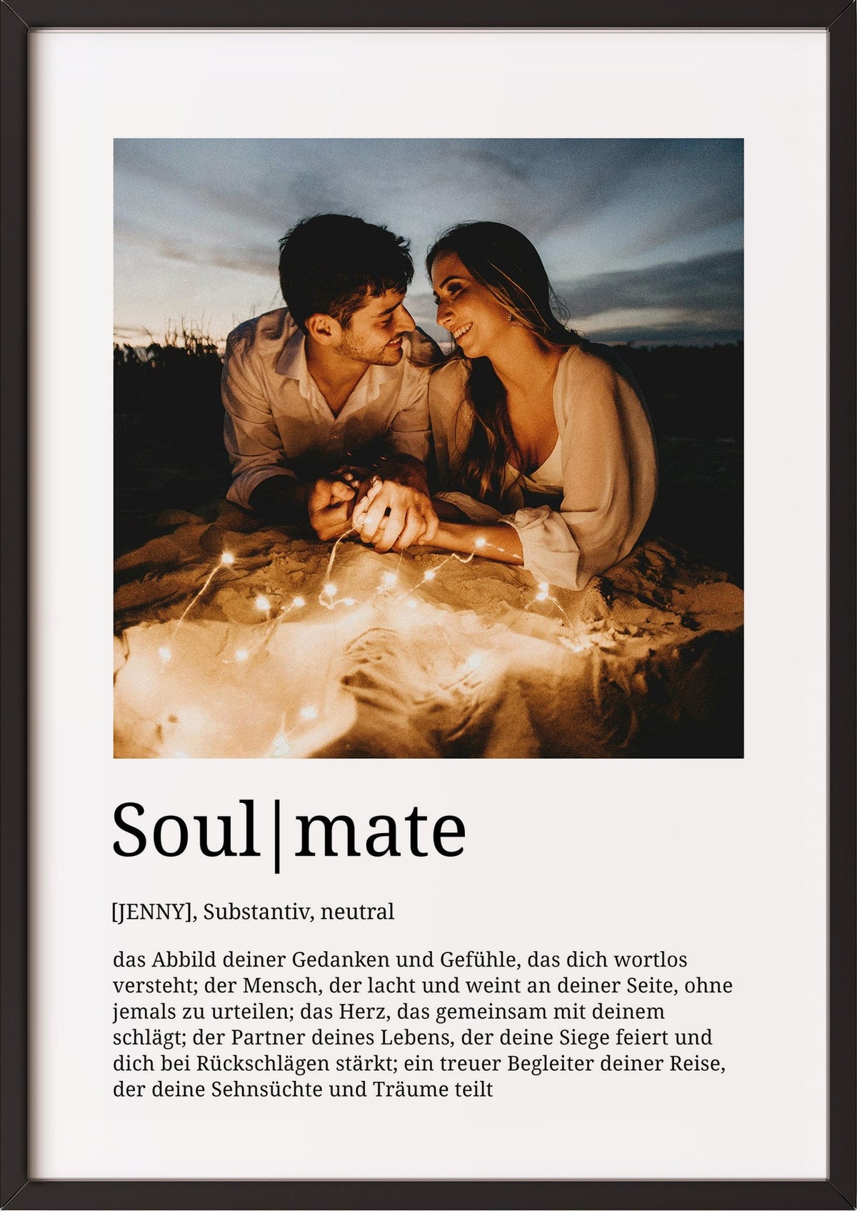 Soulmate im schwarzen Holzrahmen