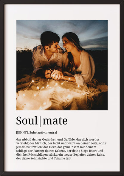 Soulmate im schwarzen Holzrahmen