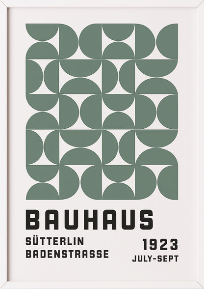 Bauhaus Geometrie Poster mit weißem Rahmen – stilvolle Wanddeko in modernem Design
