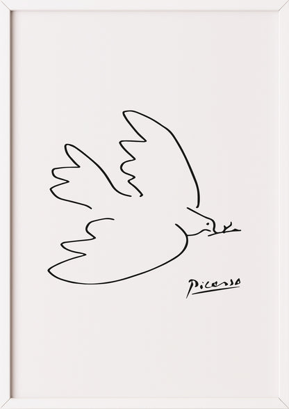 Line Art Dackel im weißen Rahmen, modern dekoriert