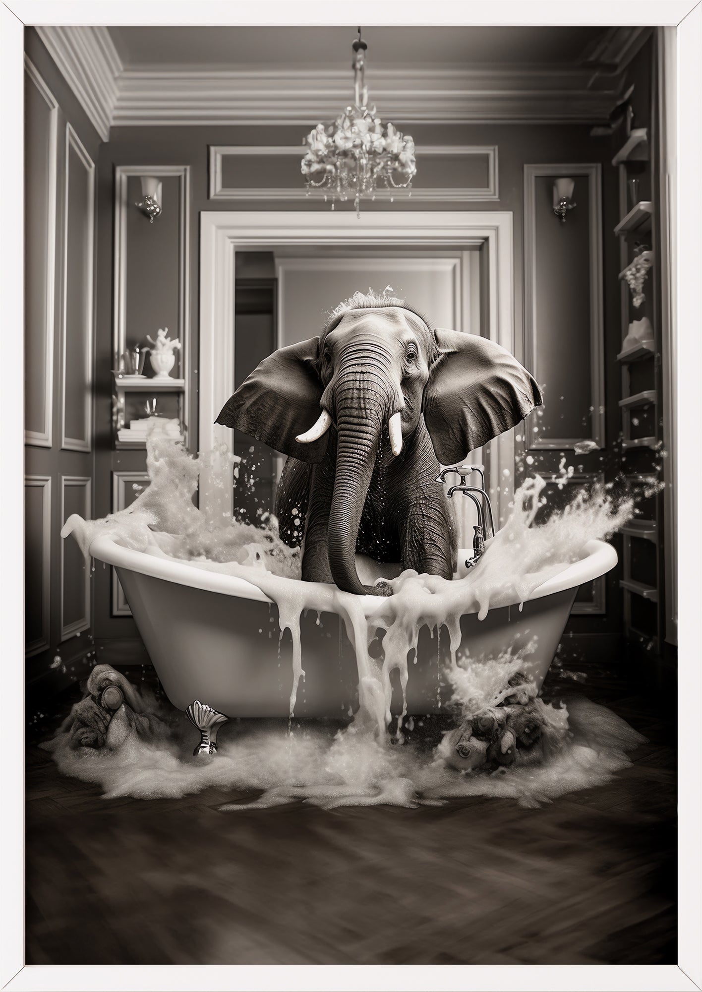 mit einem weißen rahmen wirkt das bild luftig modern und passt wunderbar in minimalistische einrichtungen