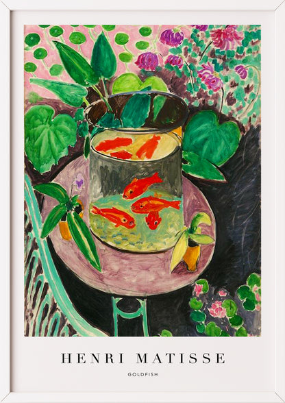 Goldfish von Henri Matisse Kunstdruck im weißen Rahmen