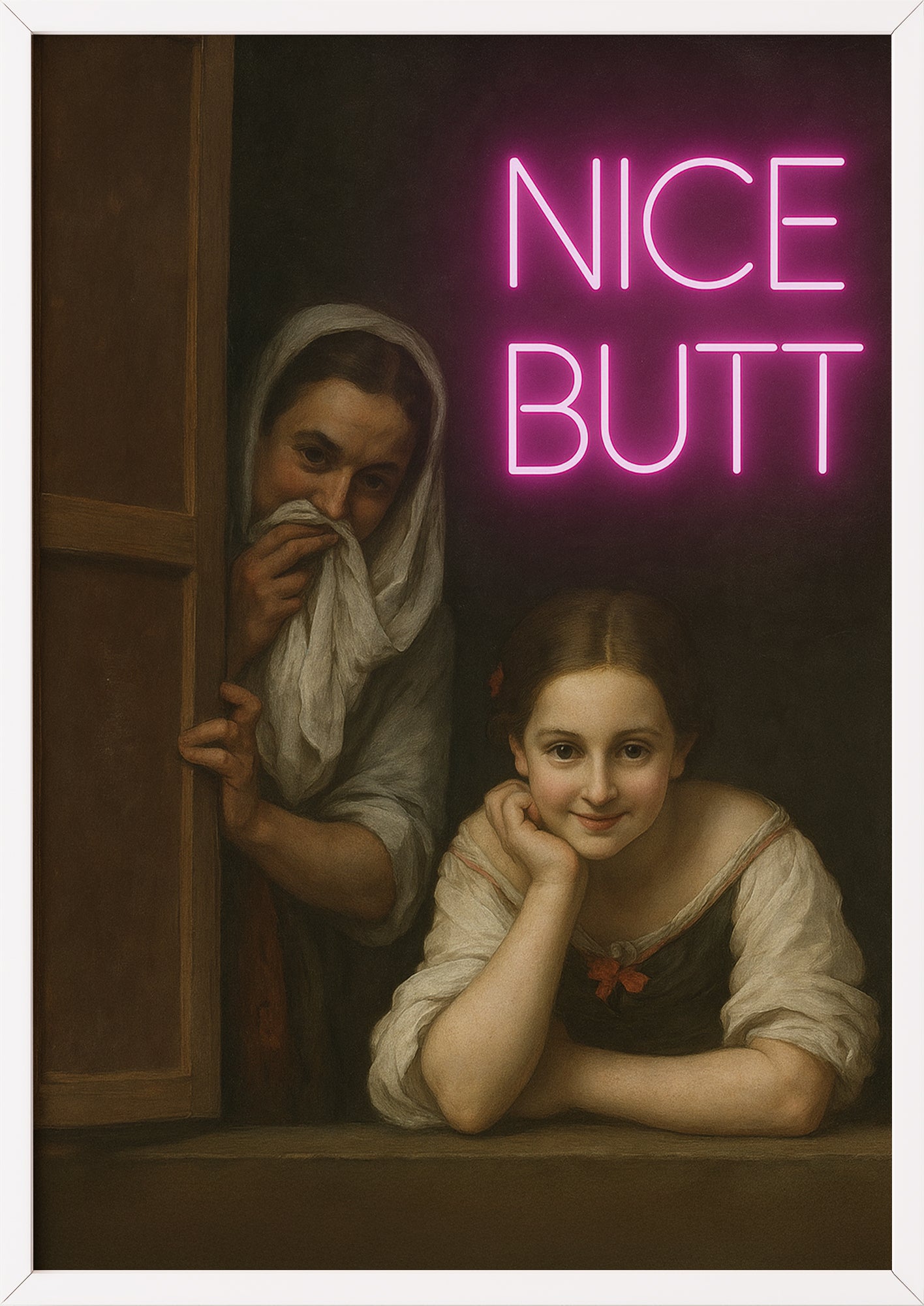 Nice Butt Poster im weißen Rahmen
