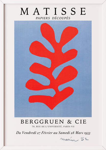 Red Algae von Henri Matisse Kunstdruck im weißen Rahmen