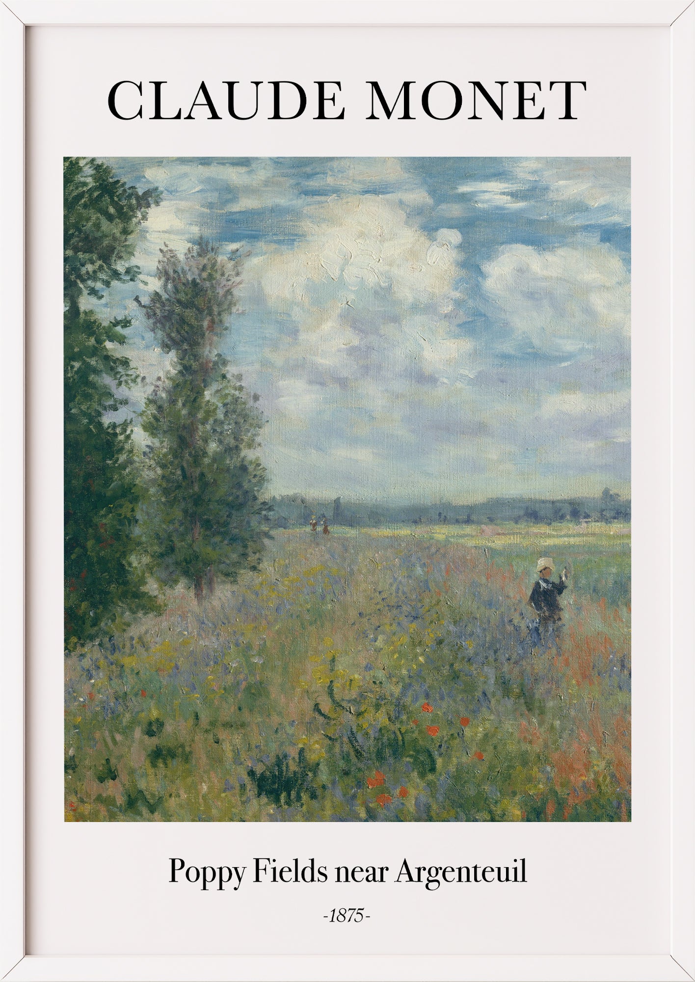 Nahaufnahme von Poppy Fields near Argenteuil von Claude Monet als Poster