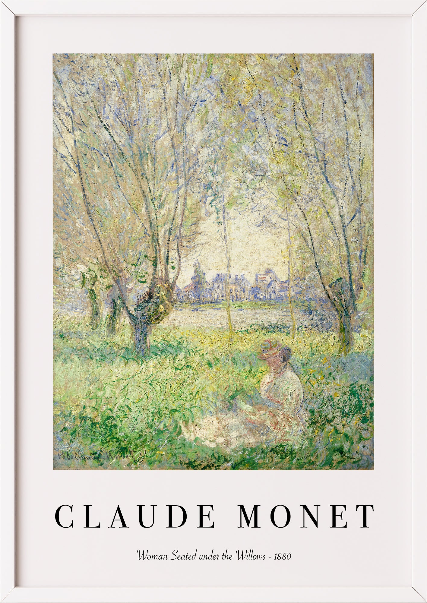Nahaufnahme von Woman Seated under the Willows von Claude Monet als Poster