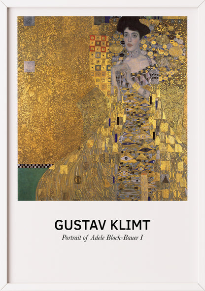 Nahaufnahme von Portrait of Adele Bloch-Bauer I von Gustav Klimt als Poster