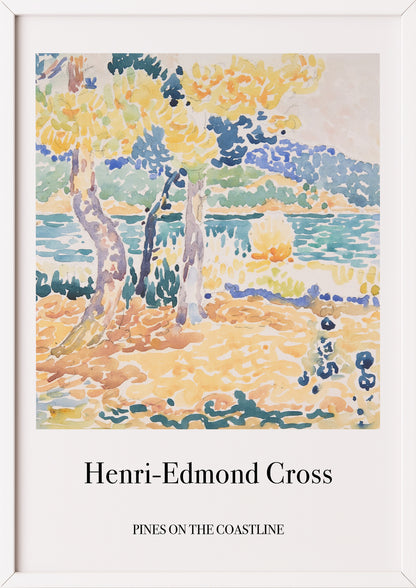 Nahaufnahme von Pines on the Coastline von Henri Edmond Cross als Poster