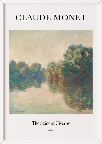 Nahaufnahme von The Seine at Giverny von Claude Monet als Poster