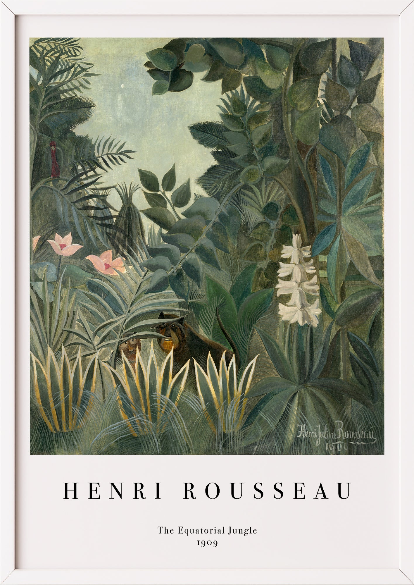 Nahaufnahme von The Equatorial Jungle von Henri Rousseau als Poster
