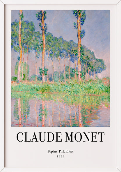 Nahaufnahme von Poplars, Pink Effect von Claude Monet als Poster