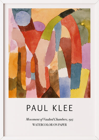 Nahaufnahme von Movement of Vaulted Chambers von Paul Klee als Poster